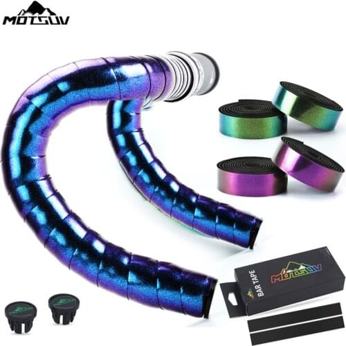 MOTSUV Chameleon Gradient Road Bike bar Tape sharp EVA PU Bicycle Handlebar Tape Handlebar tapes Reflective bar Tape shine