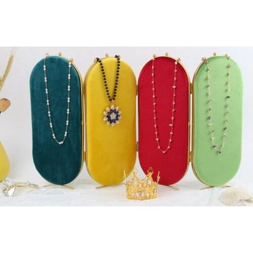 Multipurpose Screen Jewelry Storage Box Large Capacity Earrings Necklace Display Rack Folding Organizer Case