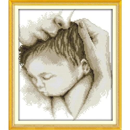 Embrace cross stitch kit people 18ct 14ct 11ct count print canvas stitches embroidery DIY handmade needlework