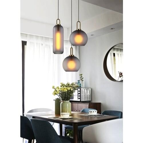 Nordic Minimalist Modern Glass Ball Chandelier Tea Shop Qingba Restaurant Chandelier Designer Bedroom Bedside Chandelier