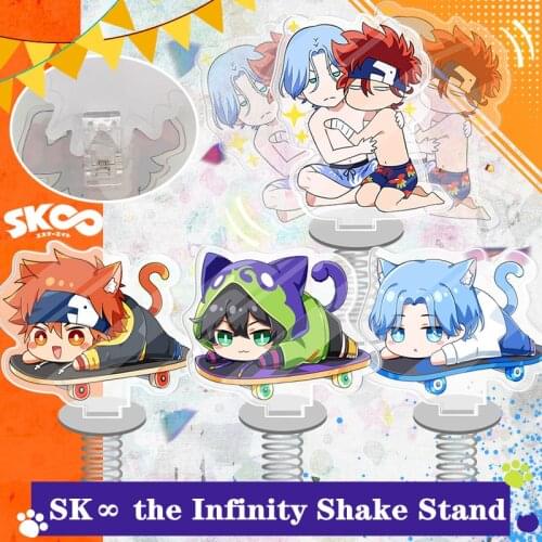 2021 New Anime SK8 the Infinity Cosplay DIY Accessories Acrylic Shake Spring Stand Langa MIYA REKI Halloween Props Decoration