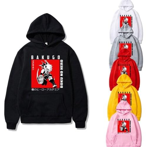 Janpanese Anime Harajuku Hoodies Men My Hero Academia Shoto Todoroki Anime Tops