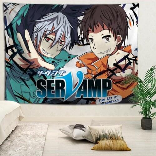 Custom SERVAMP printed Creative tapestry living room bedroom background wall fabric hanging painting small fresh