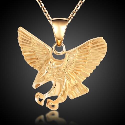 Classic Punk High Quality Animal Flying Eagle Pendant Necklace for Men Rock Biker Jewelry