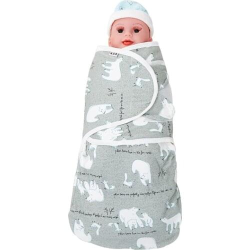 Newborn Baby Swaddle Wrap Parisarc 100% Cotton Soft Infant Unisex Babies Swaddling Blanket Sleepsack FY029C