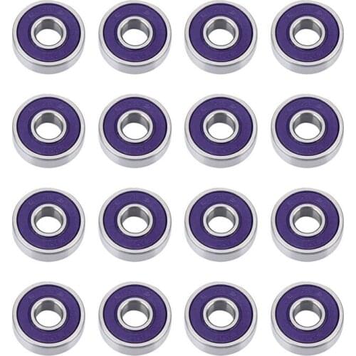 16Pcs 608RS Bearing ABEC9 Skateboard Bearings Chrome Steel Ball for Ongboards Inline Skates 8X22X7mm