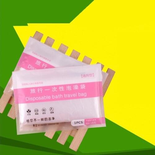 Portable Disposable Travel Bathtub Film Bag Thicken Foldable Bathtub Cover Family Hotel Bath Tub Film Hygiene Essential Business