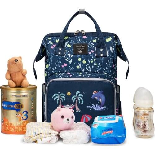 Manufacturers Direct Selling Fashion Printed MOTHERS Bag Portable Mass Backpack Multi-functional Outdoor Hand Diaper Bag
