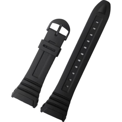 Rubber WatchBands Fit For Casio W-96H Sport Black Waterproof Anti-fall Resin Strap Watch Accessories Replacement Strap W-96H