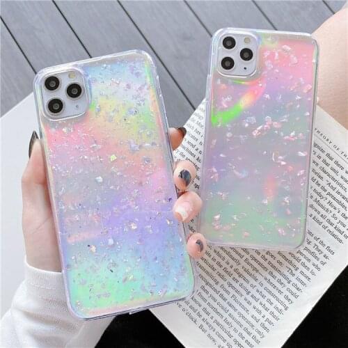 Luxury Luminous Candy paper Soft Phone Case For iPhone 11 12 Pro Max XR XS Max 8 7Plus SE Shockproof Protection Back Cover Funda