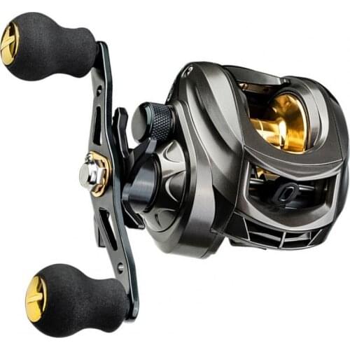 AK2000 Magnetic Brake Fishing Reel Rotating Button 12 Gears Baitcasting Explosion-Proof Line Water Drop Wheel for Outdoors Fishs