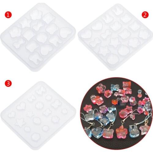 Silicone Mold Craft Heart Star Apple Pendant DIY Jewelry Making Decoration Cake