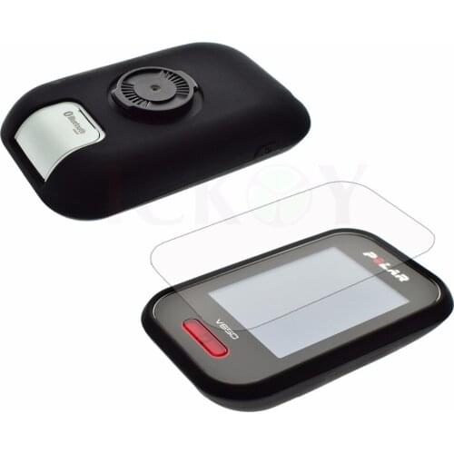 Outdoor Cycling Silicone Rubber Protect Black Case + LCD Screen Film Protector For Polar V650 GPS Accessories