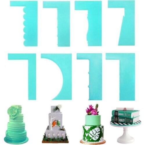 Modelling Smoother Polisher Cake Scraper Blade Pastry Spatulas Pastry Icing Comb Set Baking Tools For Cakes DIY Molds For Baking