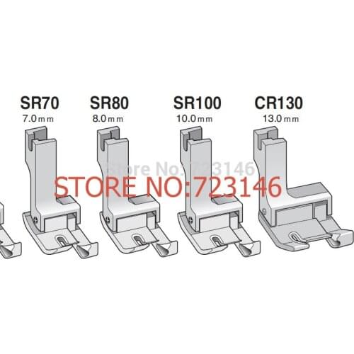 SR100 10.0MM SUISEI RIGHT COMPENSATING FOOT for Brother seiko singer durkopp siruba TYPICAL PFAFF JUKI MITSUBISHI KANCAI JACK
