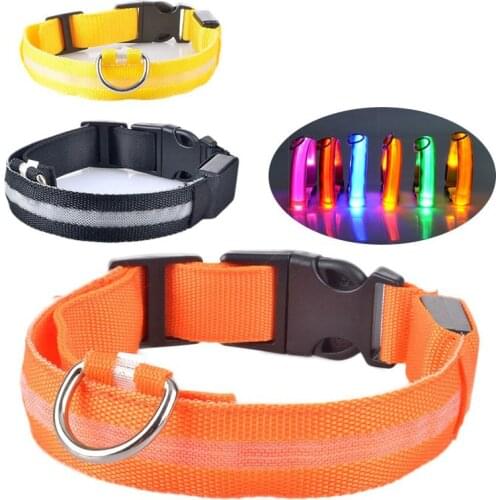 LED Dog Collar Luminous Pet Supplies Dog Collar Luminous Safety Glow Necklace Flashing Lighting Up Collars Accessories USB