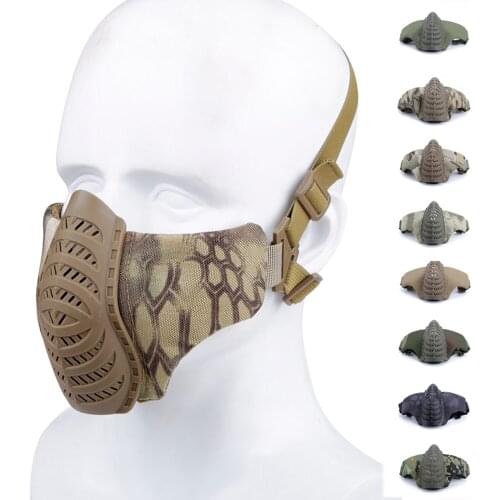 Tactical Half Face Mask Airsoft Paintball Protective Masks Breathable Military Hunting Outdoor CS Game Masks