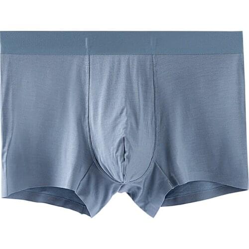 New 50 pieces Modal Traceless boxer Breathable Mens Shorts Mid-waist Sexy Square Shorts