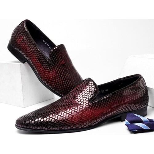 Sipriks Mens Shiny Shoes Genuine Patent Leather Wedding Party Footwear Shoes Printed Python Loafers Gray Yellow Slipon Moccasin