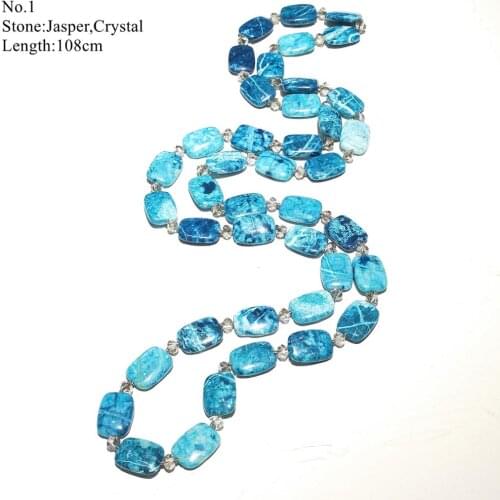 LiiJi Unique Stocksale Necklace Jaspers Color Jades Hematite Crystal Necklace Only 1PCS each stock Jewelry for Women