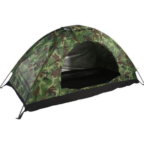Waterproof UV-resistant Camping Tent for 2 Person Single Layer Outdoor Portable Camouflage Outdoor Hiking Tent One person tent