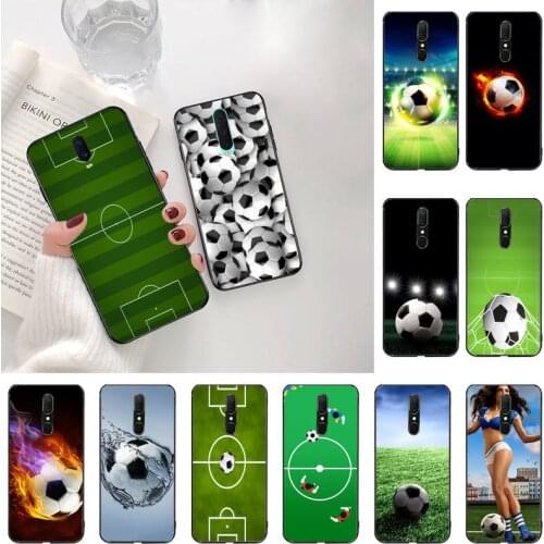 YJZFDYRM Hot Football Soccer Ball Bling Cute Phone Case For Oppo A5 A9 2020 Reno2 z Renoace 3pro Realme5Pro