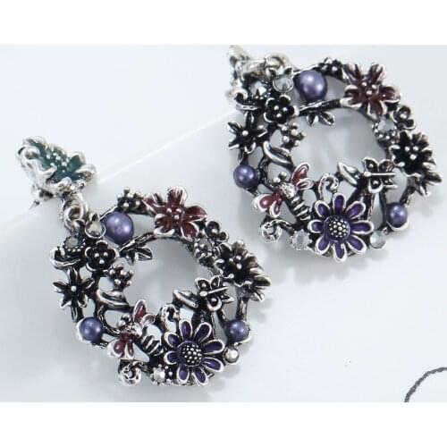 YaYi Jewelry Fashion BOHO Multicolor Glass Crystal Rhinestone Dangle WomenGun Black Plated Wear Ear Band Long Tassel Earrings