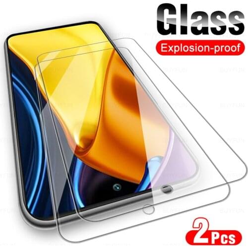 2Pcs Tempered Glass For Xiaomi Poco M3 Pro Screen Protector For PocoM3 Pro M 3 X3 Pro X3 NFC X 3GT F3 Protective Film Cover