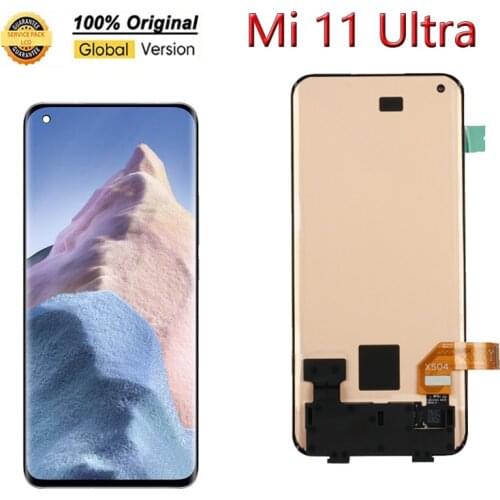 AMOLED 6.81" For Xiaomi Mi 11 Ultra LCD M2102K1G Display Touch Panel Screen Digitizer with frame Xiaomi 11ultra LCD mi 11 Pro