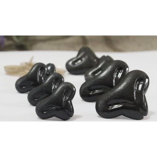 100pcs/lot--new style 12x18mm/19x29mm black plastic cute animal toy nose & soft washer for diy plush dollfindings--size option
