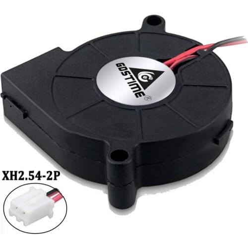 Gdstime 2PCS 50mm 5015/4010/3010/5010 12V 24V Cooling Turbo Fan Brushless 3D Printer Parts cooler 40mm 30mm Fans for Extruder