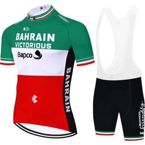 2021 Team bahrain Bike Jersey Men Short Ciclismo Masculino Maillot Ciclismo Hombre Fietskleding Heren Ciclismo Ciclismo