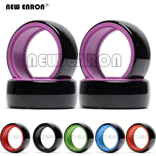 4Pc Hard Plastic Wheel Drift Tire Tyre Bald Shockproof Belt Liner Double Layer for 1/10 RC Drift Car HSP 94122 94123 SAKURA TT01