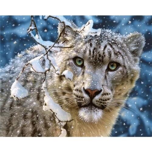 5d Diy Diamond Painting Cross Stitch Diamond Embroidery Tiger Square/round Drill Full Embroidery Home Decoration