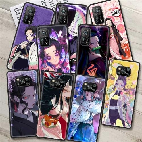 Phone case For Xiaomi10T Lite 11 11X 11i Ultra Pro 10S 9T 9 SE 8 Lite Shell Caso Fundas Tpu Soft Bumper Demon Slayer Girl