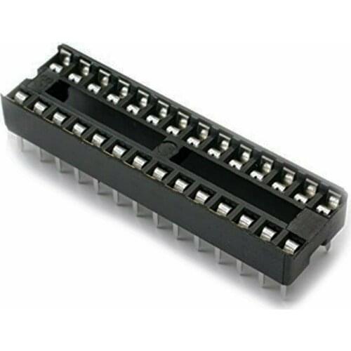 DIP MCU chip round hole base IC socket 28pin-pack of 10