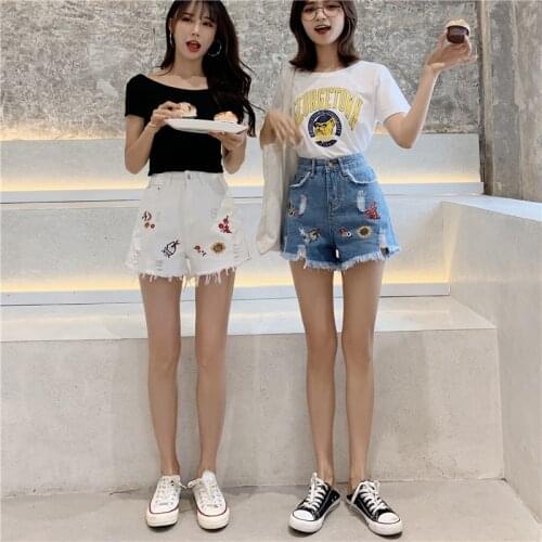 Varofi Wide-leg jean shorts, high waist, large size, loose A-line for women short jeans women y2k baggy wide leg jeans