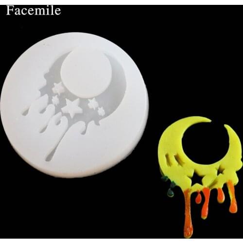 Facemile Moon Star Bakeware Fondant Chocolate Mold Cake Cupcake Decorating For Jewerly 50-276 Gift