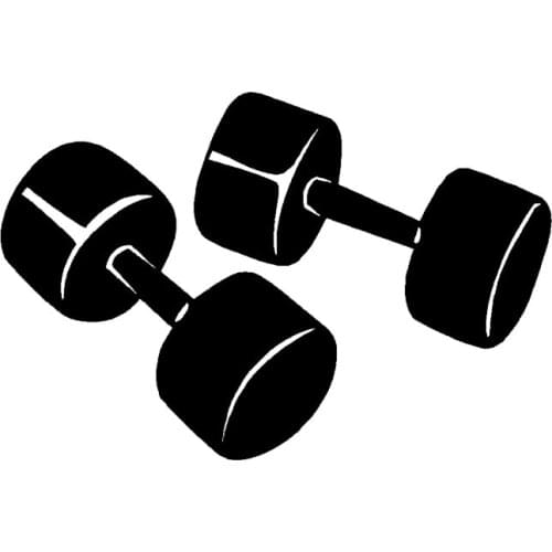 Interesting Dumbbells Fitness Training Car Sticker Windshield Bumper Motorcycle Decal KK Vinyl Cover Scratches Waterproof PVC