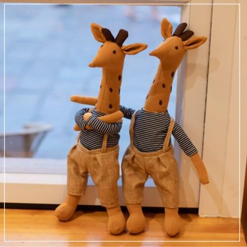 45cm Cute Giraffe Doll Plush Toy Short Plush Doll Doll Soft Children Children Baby Birthday Gift Room Decoration