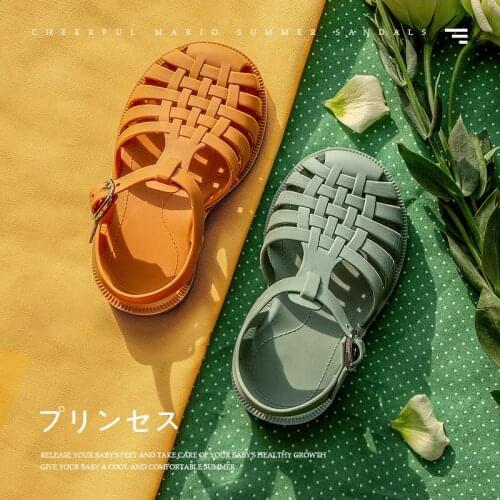 Summer Boys Casual Roman Slippers Children Sandals Baby Girls Toddler Soft Non-slip Princess Shoes Kids Candy Jelly Beach Shoes