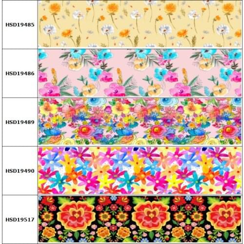 Mexico Flower Festival Colorful Cartoon Printed Grosgrain Ribbon Party Decoration 10 Yards DIY BowMaterial Handmade Hiarbow
