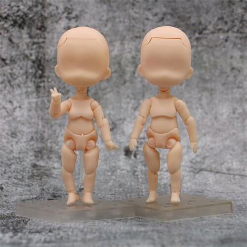 12cm Boy Girl Cute Action Figure PVC Movable Body Model Feminino He She DIY Archetype Doll Collocation Model Desk Decor Toys