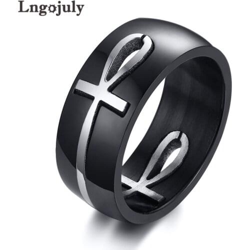Hot Sale Titanium Steel Black Gold Steel Ring For Fashion Men Anniversary Engagement Party Ring 6MM Jewelry Accessoeries Gifts
