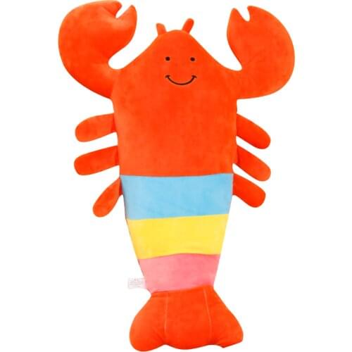 Soft Stuffed Sea Animal lobster pillow Simulation Lobster Plush Toy Doll Creative Soft Children Boy And Girl Toys
