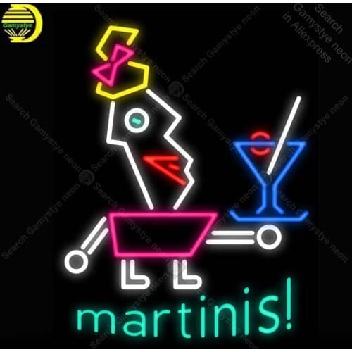 Neon Sign for Martinis Neon Light Neon Bulb sign Beer Bar club sign Game room handcraft glass tube light Decor lamps for sale