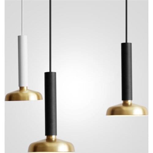 Nirdic Simple Long Line Pendant Lamp Bedroom Bedside Kitchen Led Lights Creative Black Copper Minimalist Chandelier Hanging Lamp