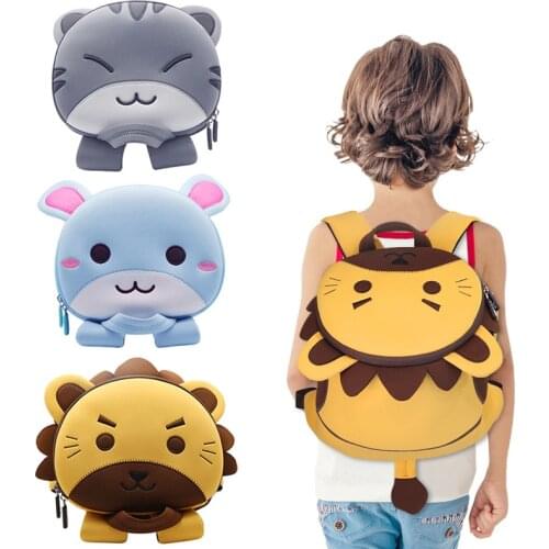 2019 New Children School Backpacks Cartoon Lion Kids School Bags for Girls Boys Toddler Child Animals Backpacks Mochila Escolar