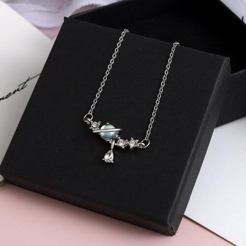 New Fashion Shining Planet Necklaces Drops Pendant Charm Exquisite Beautiful Romantic Planet Necklace for Women Jewelry