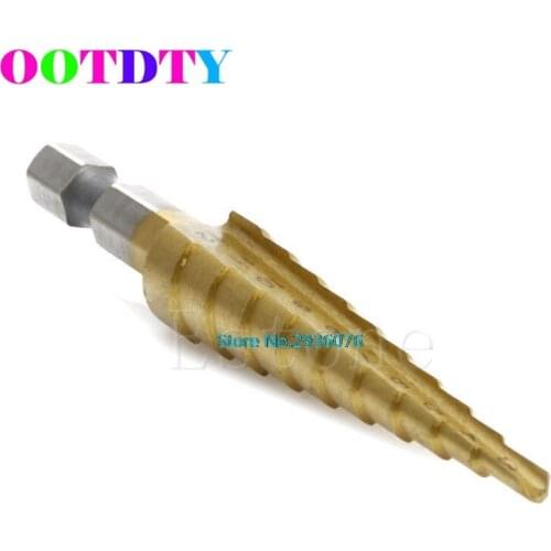 OOTDTY 3-12mm HSS Triangle Shank Pagoda Step Drill Bit APR3_10